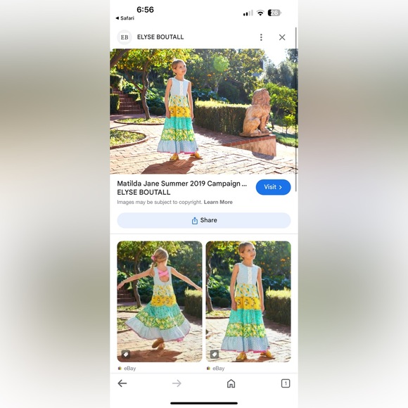 New Matilda Jane Brand Sweet Treat Maxi Dress Girls Teen Size 12 Floral Flower - Picture 3 of 15